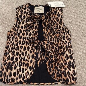 Damson Madder Leopard Print Sleeveless Top